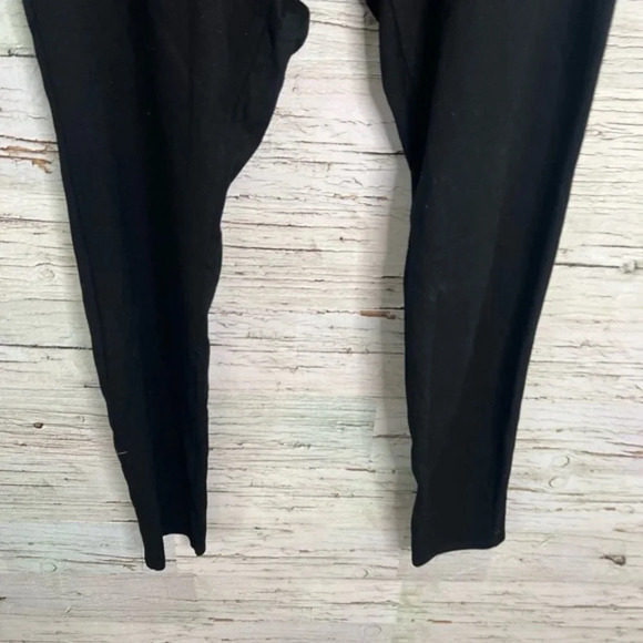Eileen Fisher Lightweight Pullon Ankle Leggings Small Black Elastic Waist - Picture 2 of 8